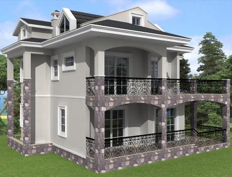 Ovacık Modern Cephe Tasarımlı Villa, Fethiye Ovacık Villa Mimari Tasarım ve Taahhüt Projesi - Fethiye Ovacık Villa Mimari Tasarım ve Taahhüt Projesi