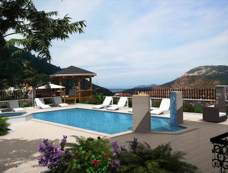 Ovacık Modern Cephe Tasarımlı Villa, Fethiye Ovacık Villa Mimari Tasarım ve Taahhüt Projesi - Fethiye Ovacık Villa Mimari Tasarım ve Taahhüt Projesi