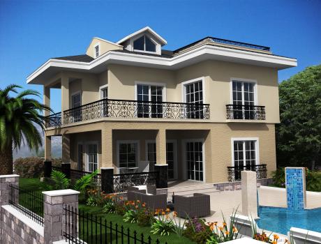Ovacık Modern Cephe Tasarımlı Villa, Fethiye Ovacık Villa Mimari Tasarım ve Taahhüt Projesi - Fethiye Ovacık Villa Mimari Tasarım ve Taahhüt Projesi