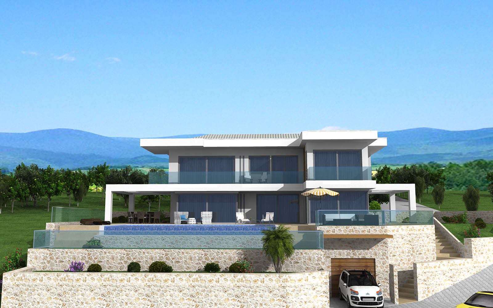 Faralya Modern Villa Tasarımı, Faralya villa projesi mimari tasarim - Faralya villa projesi mimari tasarim