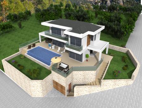 Faralya Modern Villa Tasarımı, Faralya villa projesi mimari tasarim - Faralya villa projesi mimari tasarim