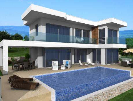 Faralya Modern Villa Tasarımı, Faralya villa projesi mimari tasarim - Faralya villa projesi mimari tasarim